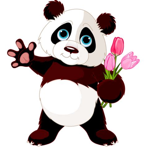 Panda with Flowers | Symbols & Emoticons