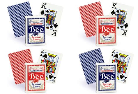 Bee Poker Playing Cards | Standard & Jumbo Index | Red or Blue Back ...