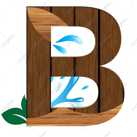 Initial Letter Vector Design Images, Initial Letter Logo Design, Letter B Design, Wooden ...