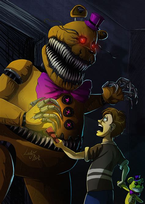 FNAF 4 - Fredbear Encounter by LadyFiszi on DeviantArt