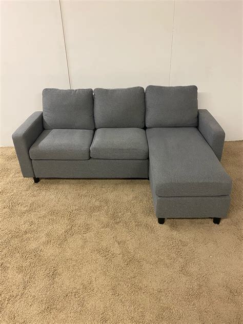 Used Gray Reversible Sectional | OneUp Furniture | Philadelphia, PA