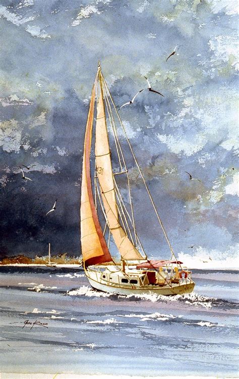 Pin on Art | Sailboat painting, Boat art, Boat painting