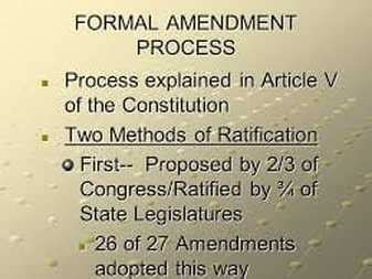 The amendment process - American Goverment