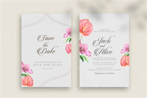 Premium PSD | Elegant islamic wedding invitation template with tropical ...