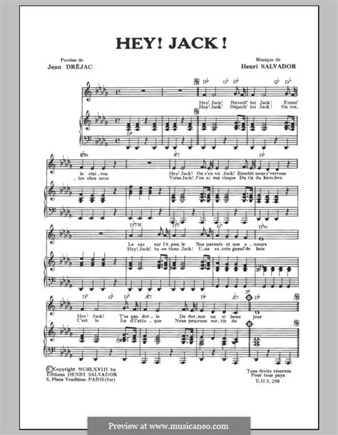 Hey! Jack! by J. Drejac - sheet music on MusicaNeo