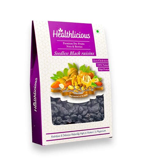 Healthlicious Premium Seedless Afgani Black Raisins – Healthlicious ...