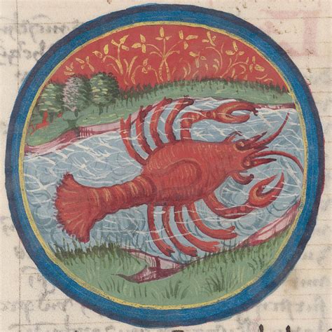 Zodiac sign of CANCER in a 15th century manuscript | Flickr