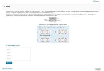 Answered: Electric rail cars often use magnetic… | bartleby