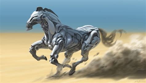 Silver Mecha Horse | Robot animal, Robot concept art, Robot art