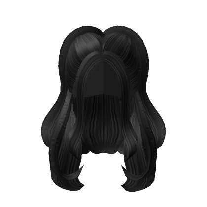 Aesthetic Y2k Black Wavy Modern Hair's Code & Price - RblxTrade