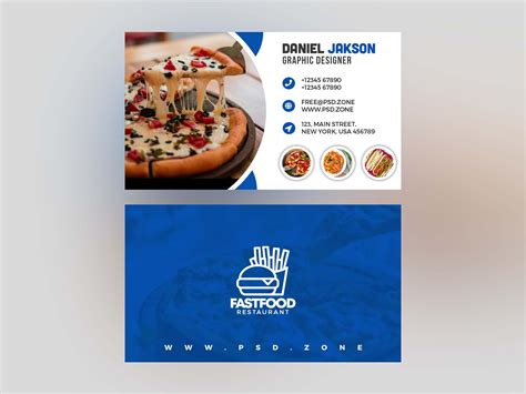 Food Business Cards Templates Free