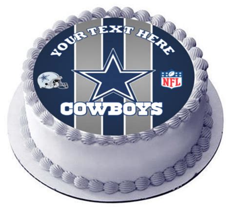 Dallas Cowboys Edible Image Cake Topper. Pre-cut Edible | Etsy