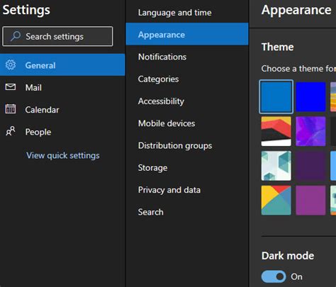 not able to activate dark mode for outlook 2013 - Microsoft Community