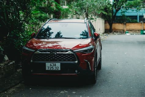 A Parked Red Toyota Corolla Cross · Free Stock Photo