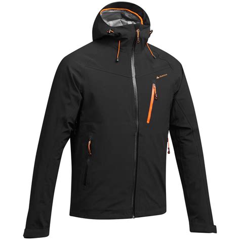 MH500 Men's Waterproof Mountain Hiking Rain Jacket - Black - Decathlon