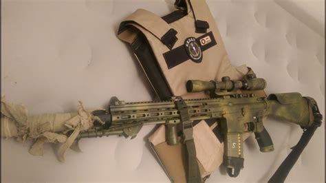 COOL Paintjob HK416, AR -15, M4 Airsoft gun camo/ snakeskin, Airsoft - YouTube