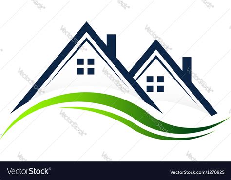 Houses Real Estate logo Royalty Free Vector Image