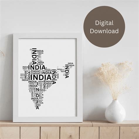 Looking for quick budget-friendly travel wall decor? This Map of India ...