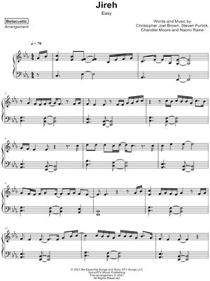 "Jireh" Sheet Music - 10 Arrangements Available Instantly - Musicnotes