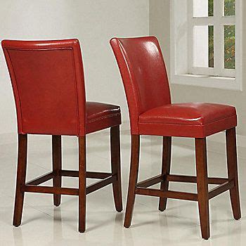 HomeBasica Counter-Height Red Wine Chairs- Set of Two ShopHQ.com | Counter height chairs ...