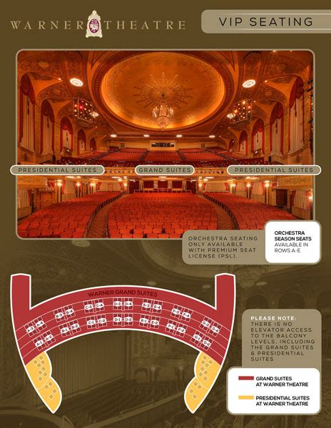 Warner Theater Seating Chart: A Visual Reference of Charts | Chart Master