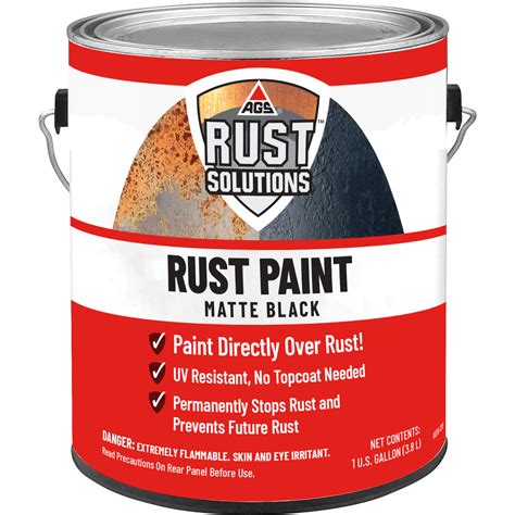 AGS | Rust Solutions | Matte Black Rust Paint | Gallon