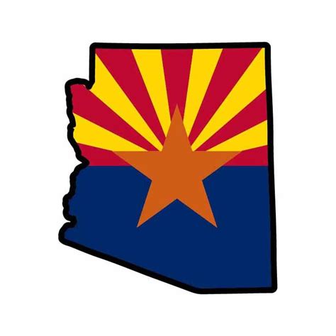 Arizona State Shape Flag INSTANT DOWNLOAD 1 Vector .eps, .dxf, .svg ...