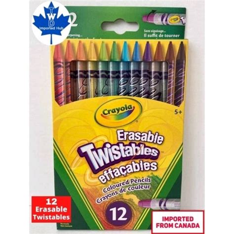 *GENUINE* Crayola ERASABLE TWISTABLES Colored Pencils | 12 Count ...