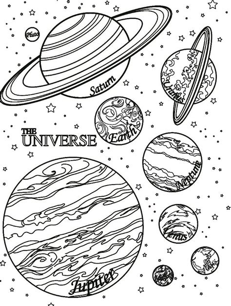 Planet Coloring Pages With The 9 Planets