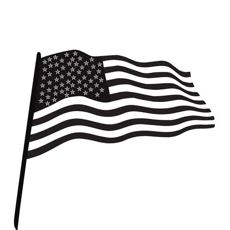 Free Black and White American Flag Vector - Edit Online & Download | Template.net