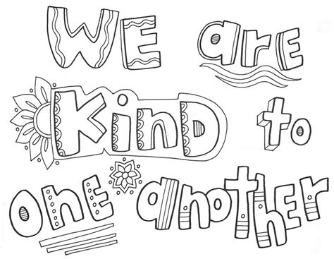 Kind Words Coloring Pages Coloring Pages