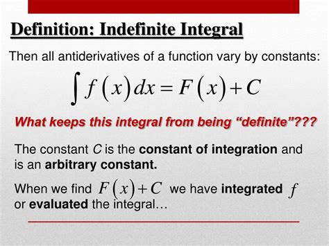 PPT - Indefinite Integrals, Applications PowerPoint Presentation, free ...