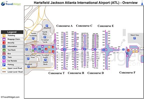 Atlanta airport terminal map - Atlanta international terminal map ...