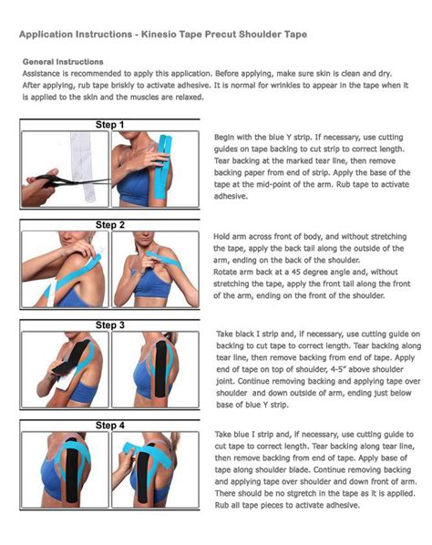 Kinesio instructions for shoulder #precut #kinesiologytape | Kinesiology Taping Instructions ...