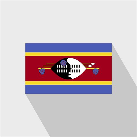 Swaziland flag Long Shadow design vector 14214894 Vector Art at Vecteezy