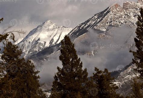 Rocky Mountains in winter 6278557 Stock Photo at Vecteezy