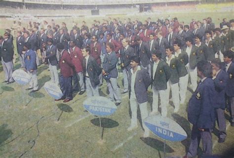 Teams During Opening Ceremony of 1987 Cricket World Cup : r/Cricket