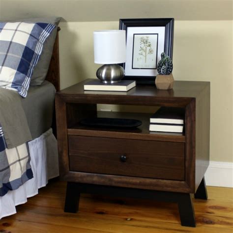 DIY Chunky Solid Wood Retro Nightstand