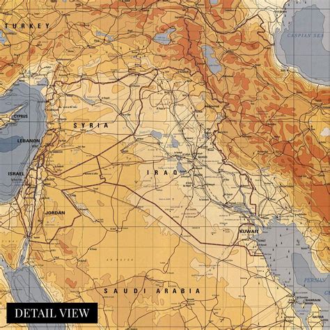 1991 Operation Desert Storm Map - Desert Storm Planning Graphic Wall Art Poster | eBay