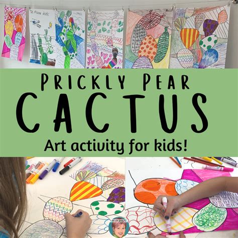 Doodle Cactus: An Easy Desert Cactus Art Activity for Kids! - Art With ...