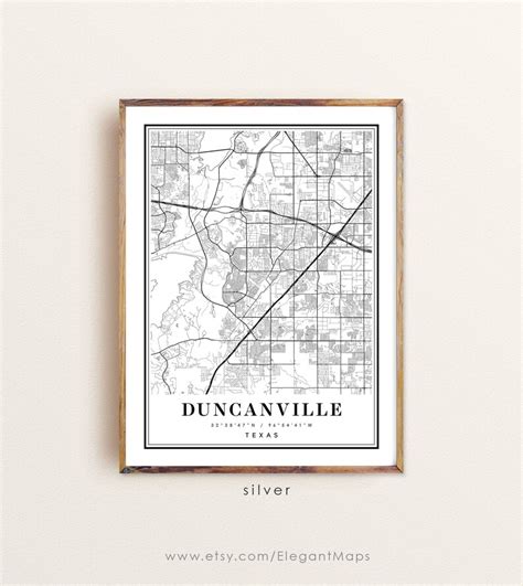 Duncanville Texas Map Duncanville TX Map Duncanville City - Etsy Canada