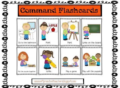 ESL Classroom Commands flashcards | Classroom commands, Elementary special education activities ...