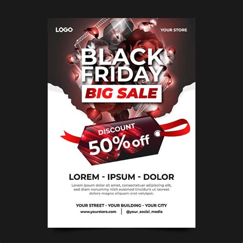 Black Friday Big Sale Elegant Poster Template 13642697 Vector Art at ...