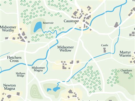 Midsomer Murders Locations Map Poster High Quality Print - Etsy UK