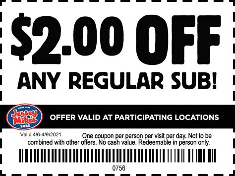 Printable Jersey Mike's Coupons