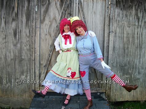 Mother and Daughter Raggedy Ann and Andy Costumes