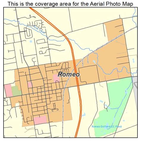 Aerial Photography Map of Romeo, MI Michigan