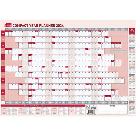 Sasco Year Planner Compact 406X596Mm