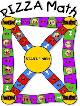 Pizza Math Addition/Subtraction, Multiplication/Division Board Game Sampler