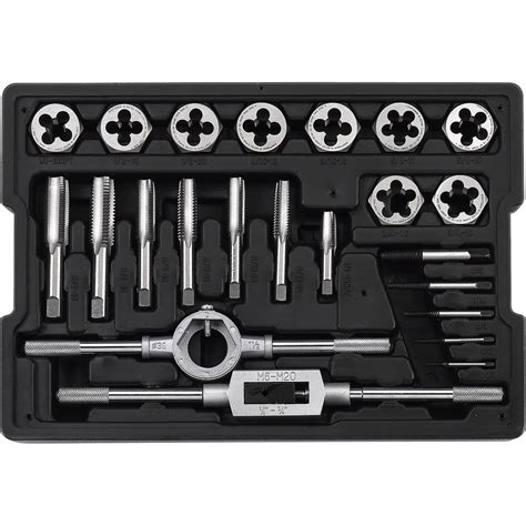 Craftsman Tap and Die Set 23 pc. Metric Steel Standard Combination Case Tools 52384 - Walmart.com